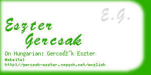 eszter gercsak business card